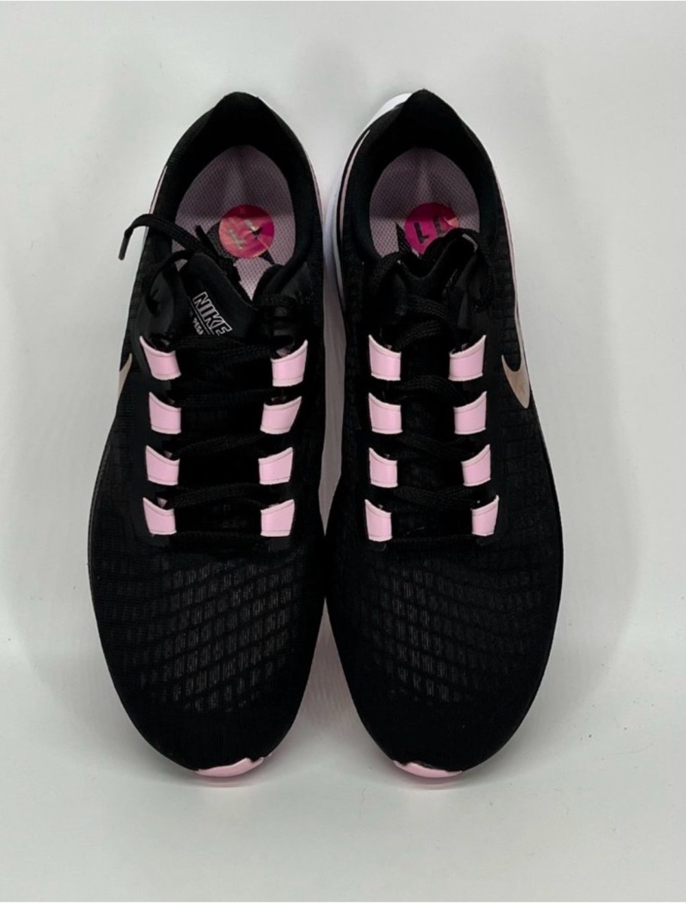 Nike Women's Black Running Shoes with Pink Accents